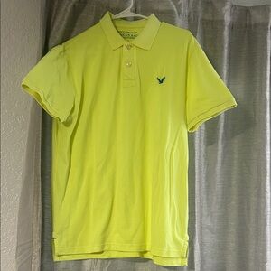 American Eagle Outfitters Bright Yellow Polo Shirt